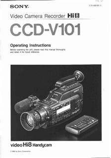 Sony CCD V 101 E manual. Camera Instructions.